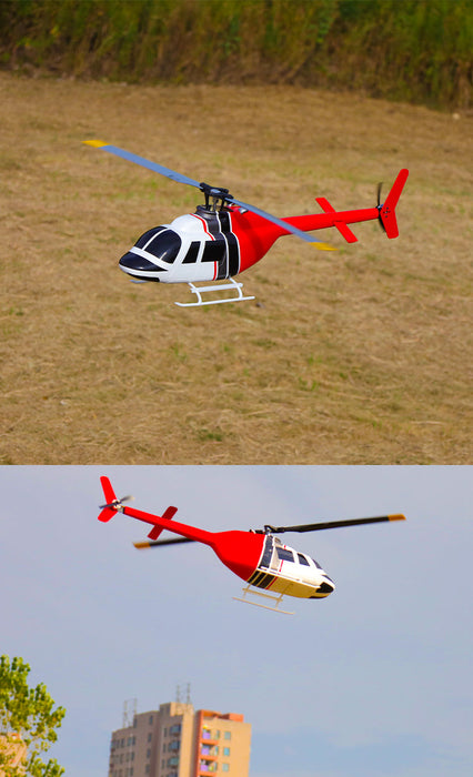 FLY WING Bell 206 V2 Class 470 - 6CH Brushless Motor GPS RC Helicopter with Altitude Hold & H1 Flight Controller - Ideal for Scale Enthusiasts and PNP Ready
