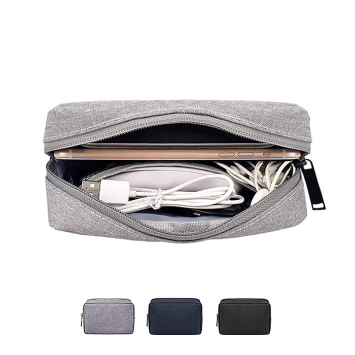 Travel Cable Organizer Bag - Electronics Accessories Case for Cables, Chargers, Hard Drives, Earphones - Ideal for Travelers and Electronic Devices Organization