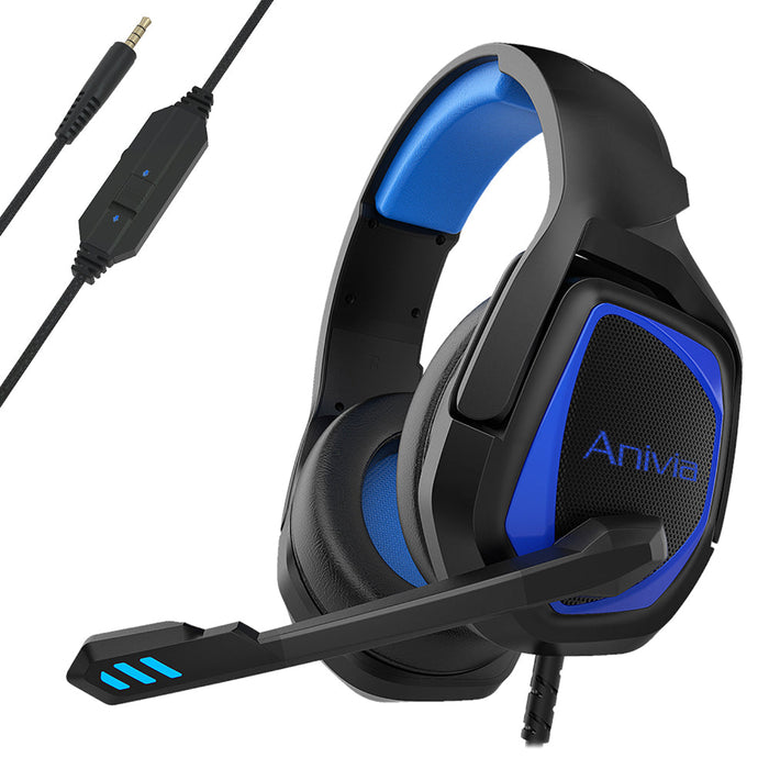 Anivia MH602 Gaming Headset - 3.5mm Audio Interface, Omnidirectional Noise Isolating Flexible Microphone - Perfect for PS4, Xbox S/X, Laptop, and PC Gamers