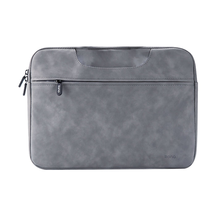 llano Laptop Bag for 14.1-15.4" / 13-13.3" / 15.6" Laptops - Large Capacity Multi-Pocket Waterproof Sleeve with Mouse Pad & Handle - Ideal for Professionals and Students on the Go