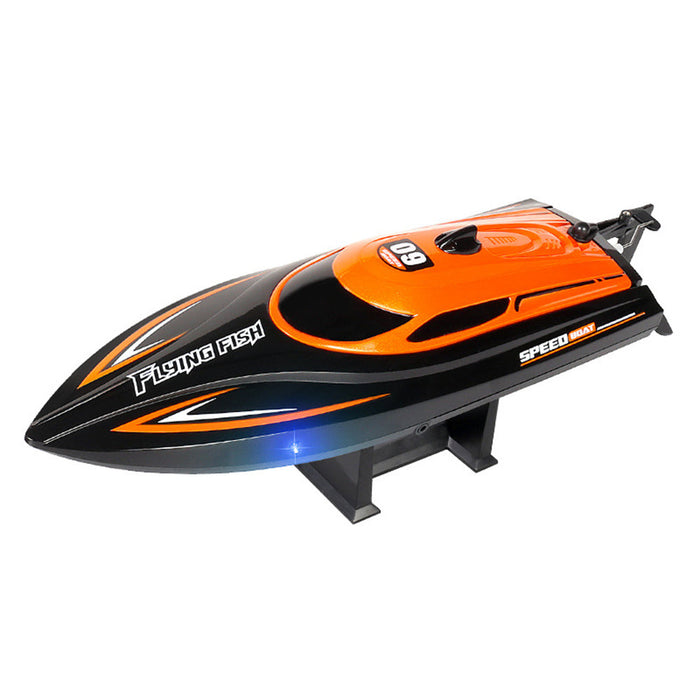 HXJRC HJ812 - 2.4G 4CH High-Speed RC Boat with LED Lights, Waterproof 25km/h Electric Racing Speedboat - Perfect for Lakes, Pools, and Remote Control Toy Enthusiasts