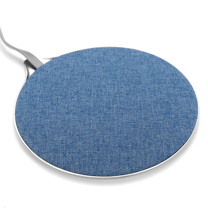 Qi Wireless Fast Charger - Metal Cloth Charging Pad for iPhone & Samsung 9V 7.5W - Quick and Efficient Charging Solution