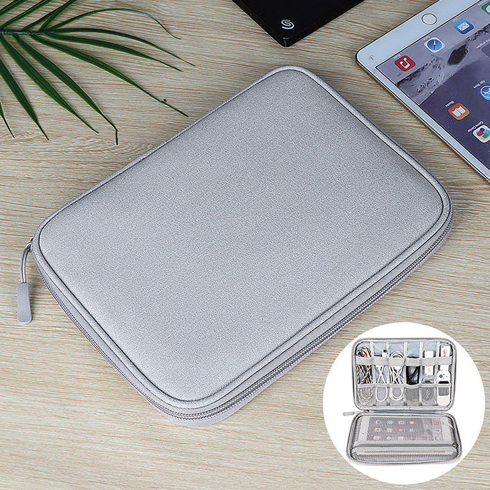 Waterproof Electronics Storage Bag - Digital Accessory Case for Tablet, Hard Drive, Power Bank with Cable Organizer - Ideal for Tech Enthusiasts on the Go
