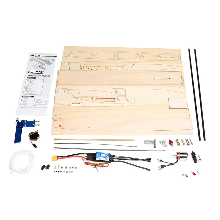 B061 B068 Wooden DIY RC Speed Boat Kit - Sponson Outrigger Shrimp Model Design - Ideal for Hobbyists and Model Enthusiasts