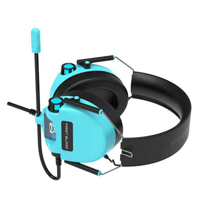 FirstBlood H10 Gaming Headset - Foldable Headphone with Virtual 7.1, One-way Noise Reduction Microphone, Colorful Light - Perfect for PC and Laptop Gamers
