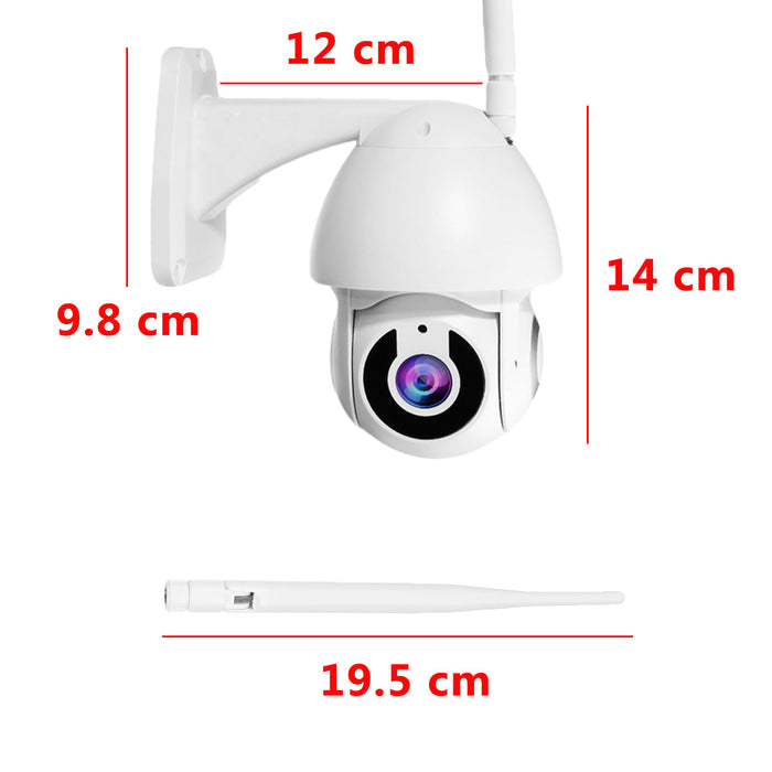 HD1080P Waterproof IP Camera - Outdoor WiFi PTZ Security with Pan Tilt & IR Night Vision - Ideal for Home and Business Monitoring