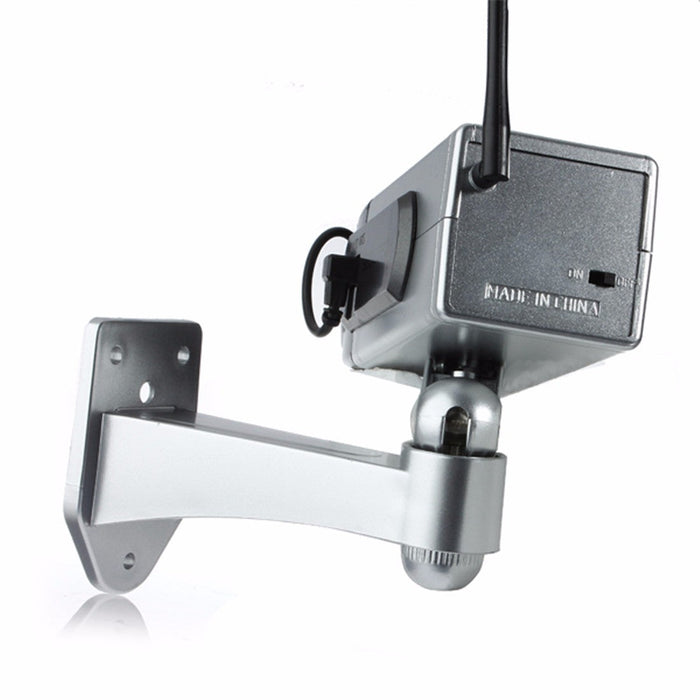 LED Flashing Dummy Security Camera - Indoor/Outdoor CCTV Surveillance Imitation - Ideal for Home and Business Protection