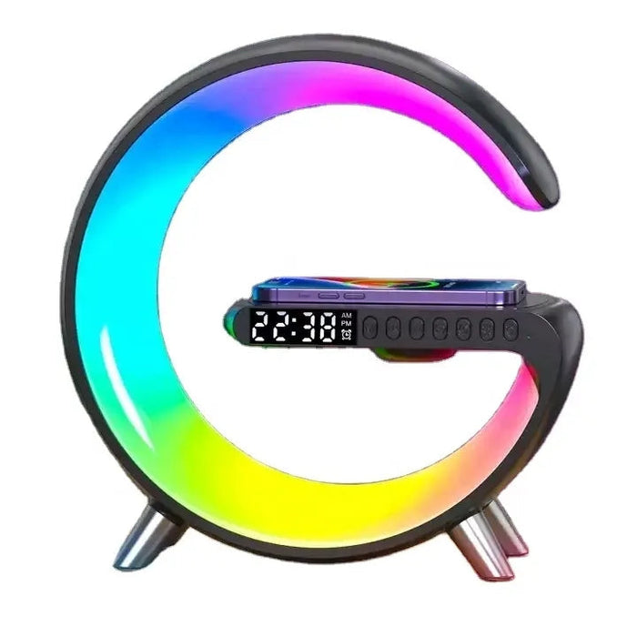 Bakeey N69 - Fast 15W RGB Lamp Wireless Charger and Phone Holder with Bluetooth Speaker - Ideal Accessory for Easier and Efficient Charging and Enhanced Audio Experience