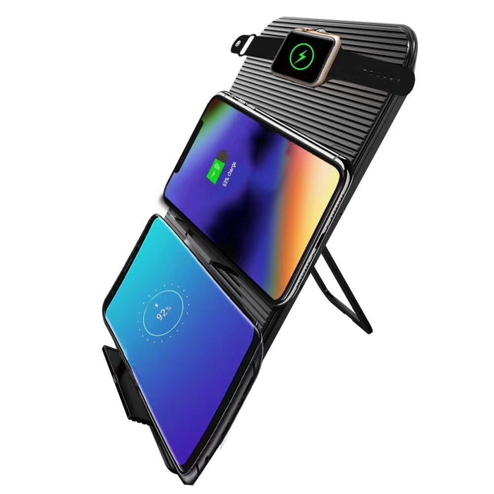 Bakeey 10W 7.5W 4-in-1 - Foldable Wireless Charging Dock Station Stand for Mobile Phones - Ideal for Multiple Devices and Easy Storage
