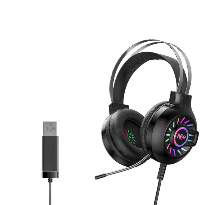 M10 Gaming Headset - 7.1 Virtual Stereo Surround Sound, 3-in-1 USB, Noise Reduction, 360° Adjustable Mic, Large 50mm Speaker - Ideal for Immersive Gaming Experience