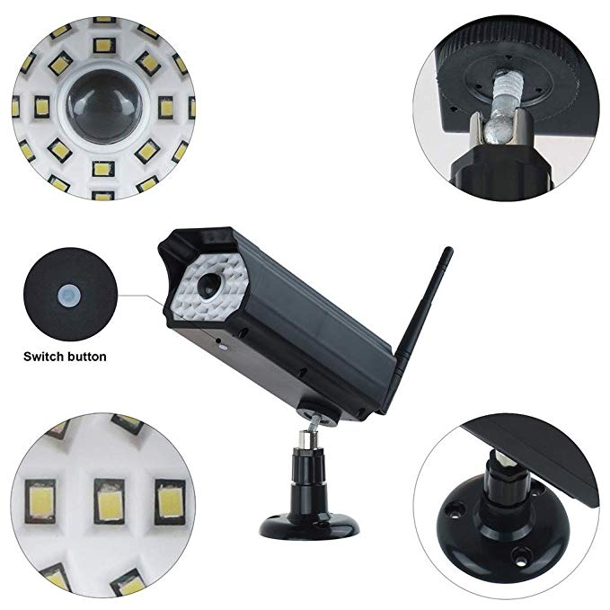 GUUDGO Solar Flashing LED Light Fake Camera - Dummy CCTV Surveillance with Infrared Sensing & Solar Simulation - Ideal for Home Security and Outdoor Use