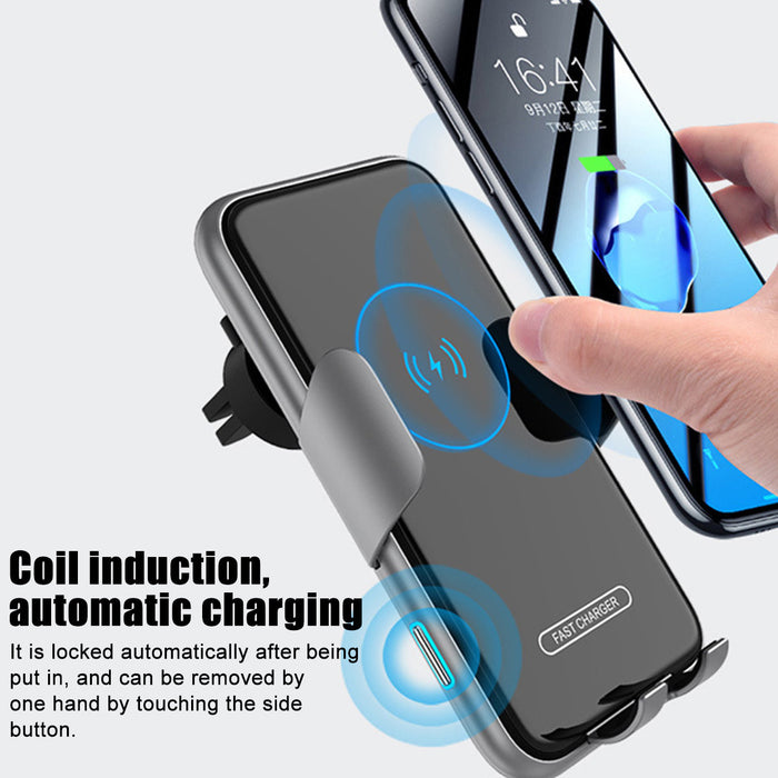 Bakeey V8 15W - Wireless Car Charger with Intelligent Sensing & Automatic Clamping Fast Charging - Perfect for iPhone 12, XS, 11Pro, Huawei Mate 20 Pro, Mi10 Users
