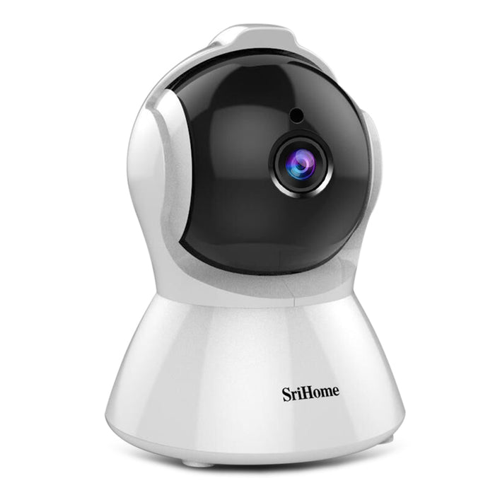 SriHome SH025 - 1080P AI Auto-Tracking IP Camera with Night Vision, Smart Motion Tracking Rotation & Wireless Security Features - Ideal for Home & Office Surveillance