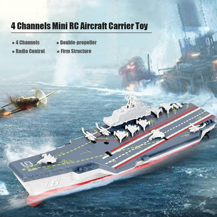 Happy Cow 777-212 - 2.4G 4CH Military RC Aircraft Boat, Remote Control Ship Speedboat, Waterproof Toy RTR Models - Ideal for Kids and Adult Hobbyists