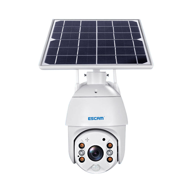 ESCAM QF280 - 1080P Cloud Storage Solar Powered WiFi PT Camera with PIR Alarm & Full Color Night Vision - IP66 Waterproof Two Way Audio for Outdoor Security