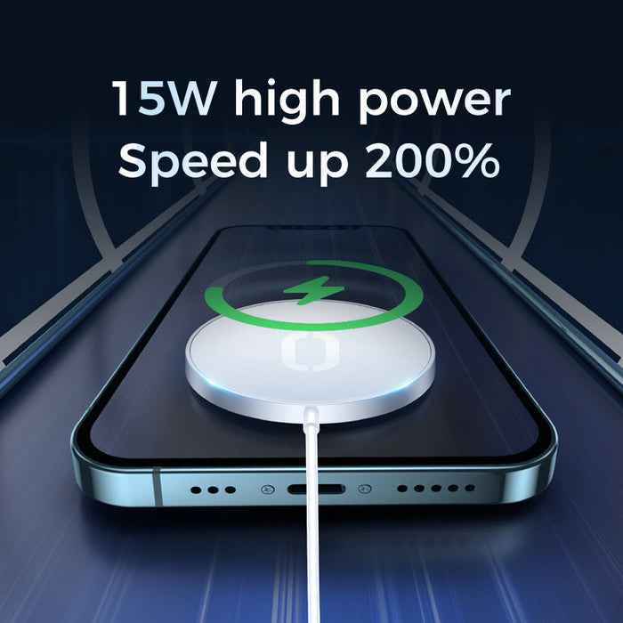 JOYROOM JR-A32 - 15W Magnetic Fast Charging Wireless Charger for iPhone 12, 12Pro Max, Samsung Galaxy Note S20 Ultra, Huawei Mate40, OnePlus 8 Pro - Ideal for Quick and Efficient Technology Enthusiasts