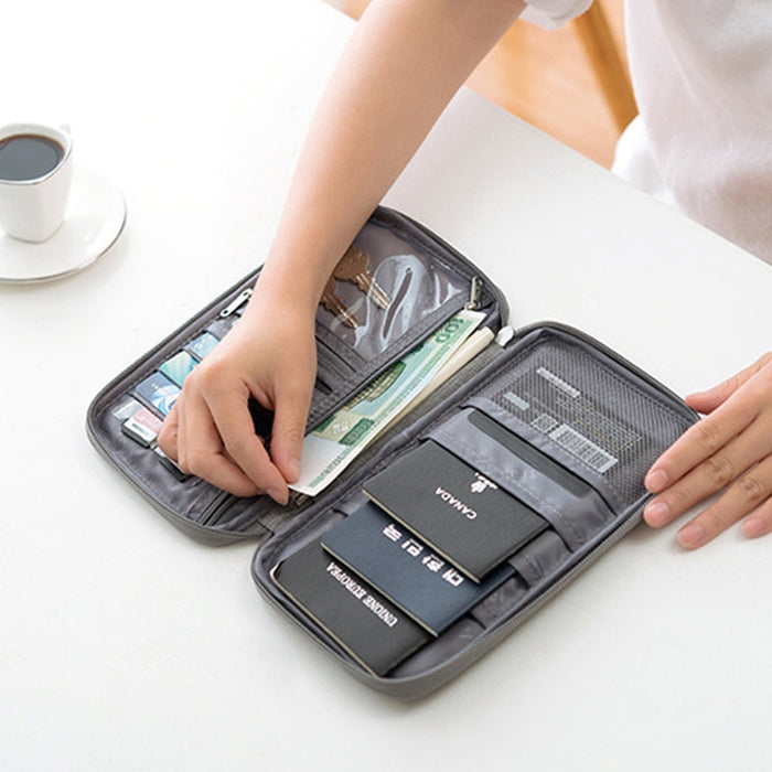 TravelEase Organizer - Passport & Document Holder with RFID Protection, Storage for Cards & Tickets - Perfect for Frequent Travelers and Keeping Valuables Safe