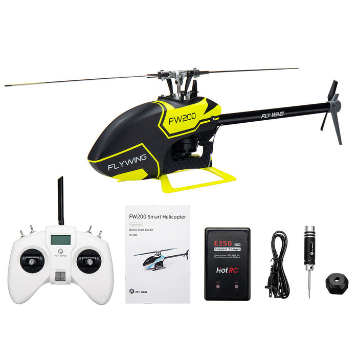 FLY WING FW200 - 6CH 3D Acrobatics GPS RC Helicopter with Altitude Hold, One-Key Return, APP Adjust & H1 V2 Flight Control System - Ideal for Aerial Stunts Enthusiasts