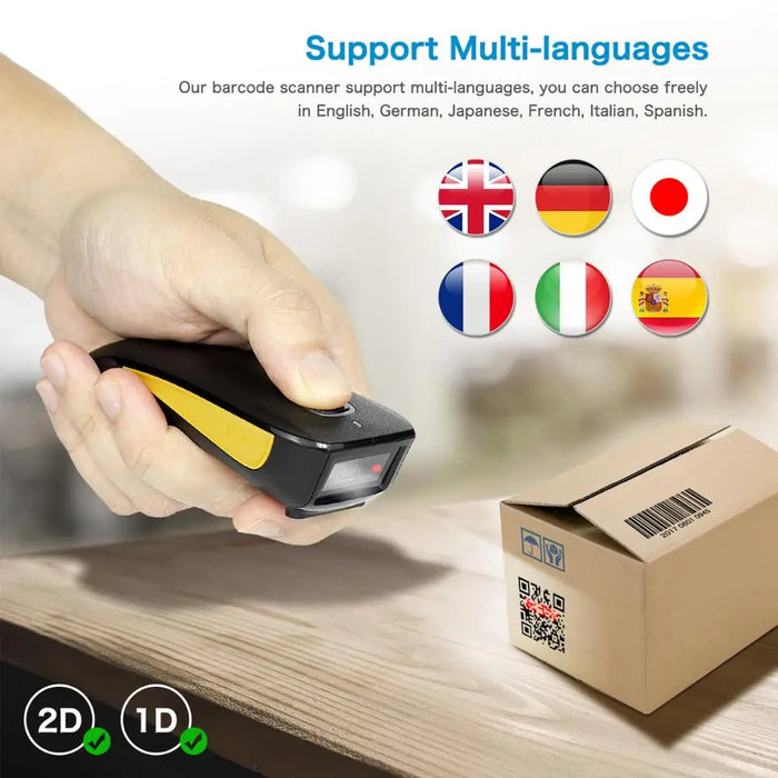 C750 Pocket Bluetooth 2D Barcode Scanner — Wireless QR, Data Matrix & PDF417 Reader