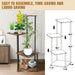 4-Tier Wood & Metal Plant Stand – Indoor & Outdoor, 80 x 30 x 30 cm