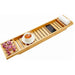 Natural Bamboo Bath Caddy Tray – 70 cm, White Finish