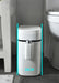 14L Press-Top Waterproof Bathroom Waste Bin — White PP Plastic
