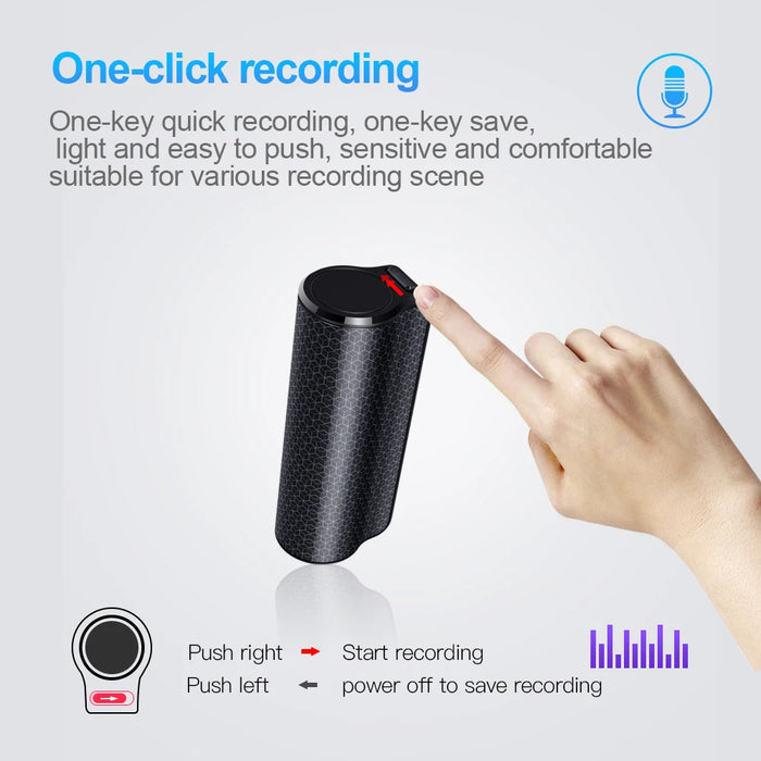 Mini Magnetic Voice Recorder Pen – 8/16/32GB, WAV & MP3, 48kHz HD Mic