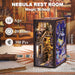 Book Nook Miniature Dollhouse Kit with Touch Light & Dust Cover — Nebula Common Room
