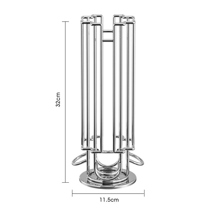 Rotating 24-Capsule Coffee Pod Rack with Anti-Slip Base — Dolce Gusto Compatible