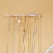 3-Pack Wall-Mounted Necklace Holder with 8 Hooks – Clear Plastic Jewellery Organiser