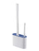 Wall-Mounted Silicone Toilet Brush with Long Handle — Quick-Dry Soft Bristles
