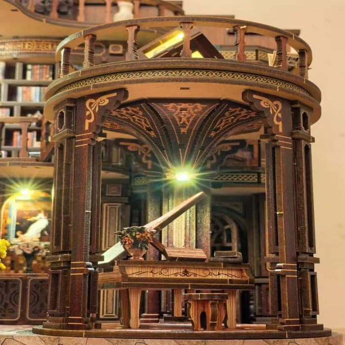 Retro Dreamy 3D Wooden Miniature House Kit — DIY Bookshelf Insert
