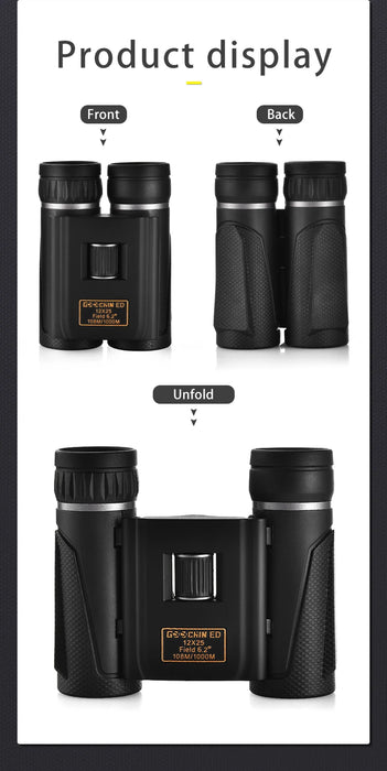 12x25 Compact ED Binoculars – 12× Magnification, BAK4 Prism & FMC Coating