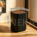 27L Sensor Bin with Built-in Bag Ring — Wood-Grain ABS