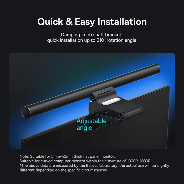 Baseus Screen Light Desk Lamp - LCD Monitor Hanging Light, Table Lamp, Computer and Laptop USB Light - Ideal Study and Reading Solution