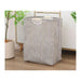 Collapsible Cotton Laundry Hamper with Handles — Large Capacity