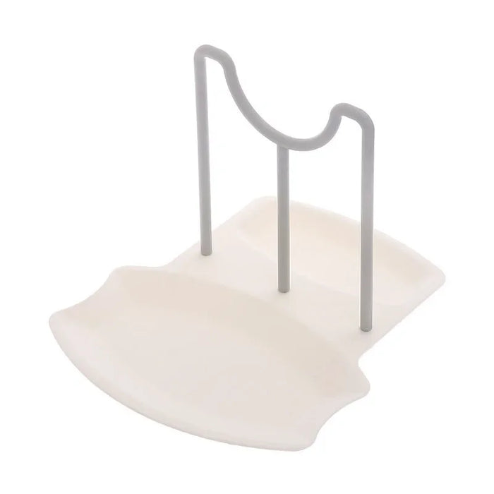 Countertop Pot Lid & Pan Organiser Rack – No-drill Kitchen Shelf with Utensil Holder