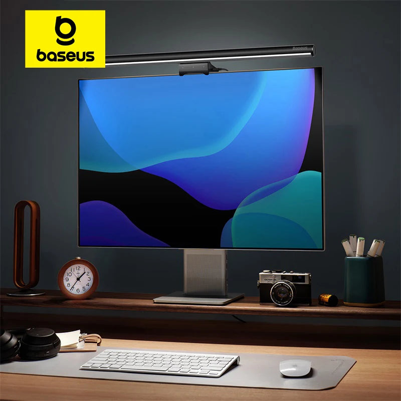Baseus LCD Monitor Desk Lamp - USB Study Light for Computers & Laptops ...