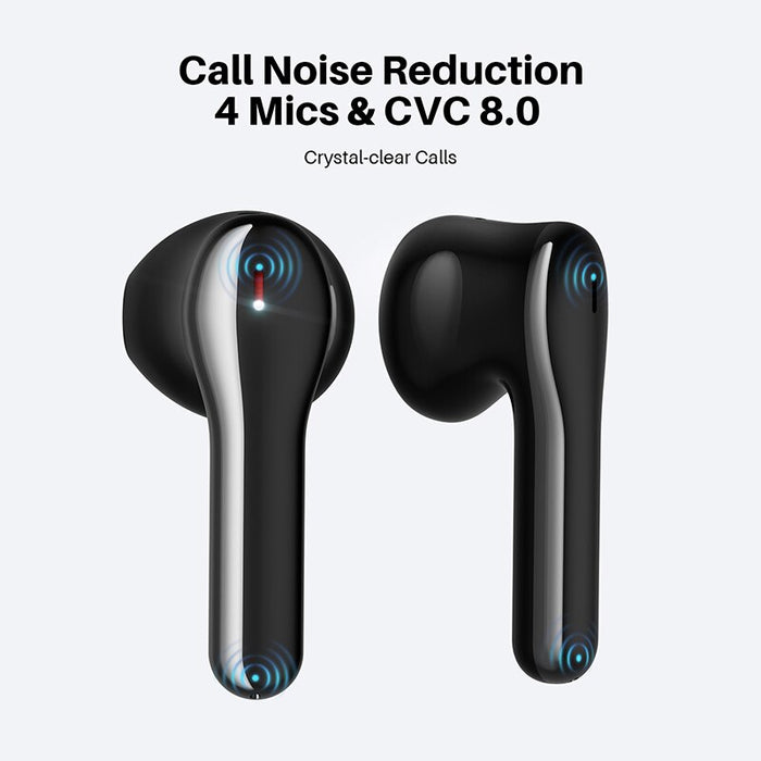 Tribit FlyBuds C2 Wireless Bluetooth Earphones 4 Mics Call Noise Canceling Crystal-Clear Calls Earbuds 32H Playtime Headphones