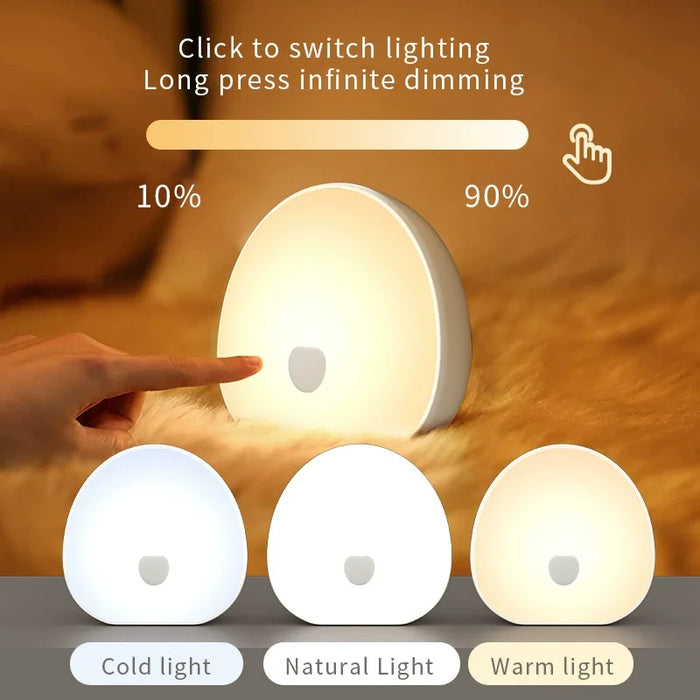 RGB Rechargeable White Noise Night Light — Touchable Sleep Lamp for Baby & Adults