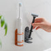 Adhesive Wall-Mounted Electric Toothbrush Holder — Steel, No-Drill