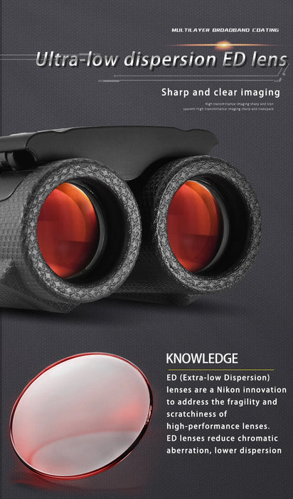 12x25 Compact ED Binoculars – 12× Magnification, BAK4 Prism & FMC Coating