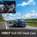 Dual-Lens Car DVR Dash Cam 1080P FHD — Front and Interior Recorder