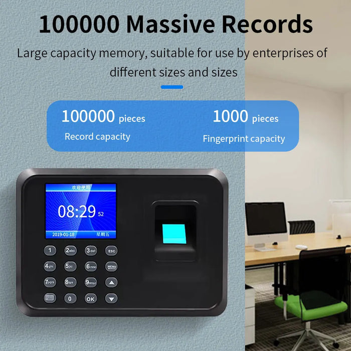 A5 Fingerprint Time Attendance Device — Biometric Clock‑in Terminal