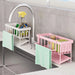 Kitchen Sink Organiser — Sponge Holder with Dishcloth Hanger and Adhesive Sticker