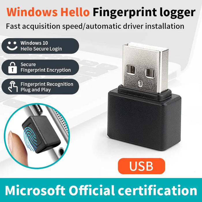 Windows Hello Usb Mini USB Fingerprint Reader — Windows Hello biometric security key ...