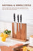 Acacia Wood Magnetic Knife Block – Kitchen Knife Holder with Strong Magnets