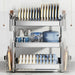 2- or 3-Tier Stainless Steel Dish Rack — Deep Plate & Bowl Drainer