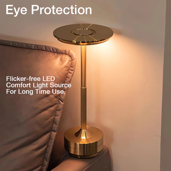 Minimalism Cordless Lamp with Touch Control Modern Design Lamp Nordic Desk Stepless Dimming Lamp Aluminium LED Eye Protection