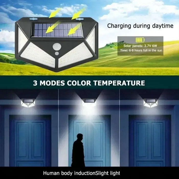 Solar-Powered LED Lamp - Multifunctional, Waterproof Outdoor Garden Decoration Spotlight with Motion Sensor - Ideal for Energy-Efficient Garden Illumination